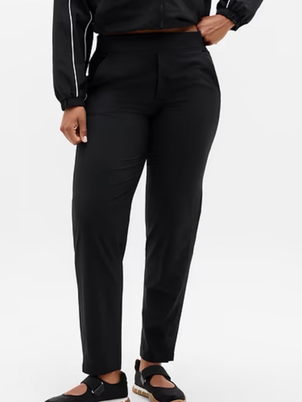 Athleta Women’s Black Brooklyn Mid Rise Ankle Pant Wrinkle Resistant Size 12 - Picture 2 of 9